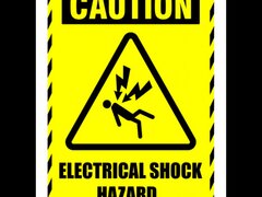 Sign caution electrical shock hazard