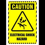 Sign caution electrical shock hazard