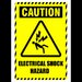 Sign caution electrical shock hazard